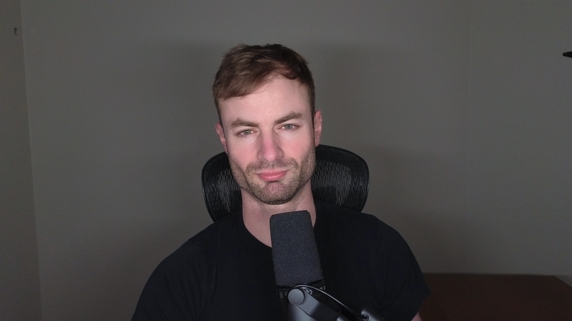 Alex recording a podcast about future tech